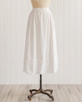 1910s White Cotton Eyelet Petticoat