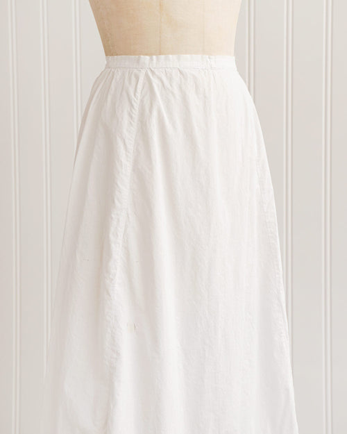 1910s White Cotton Eyelet Petticoat
