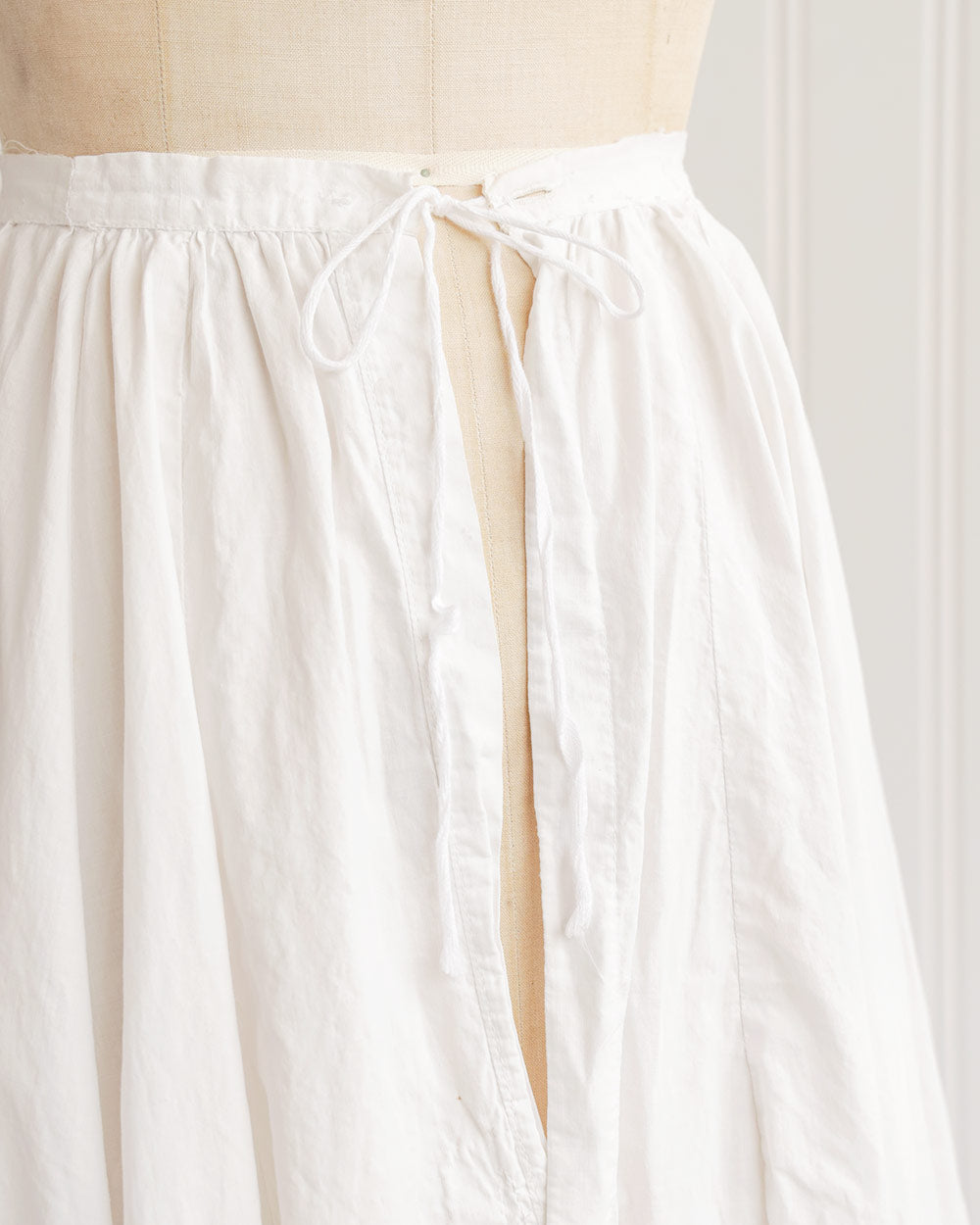 1910s White Cotton Eyelet Petticoat