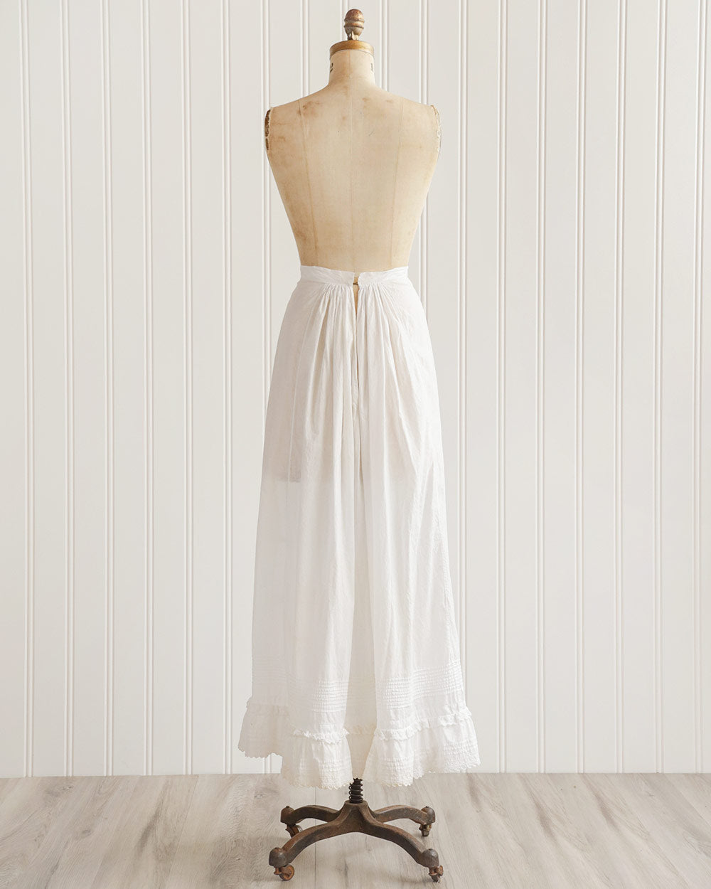 Edwardian White Cotton Petticoat Pocket Skirt