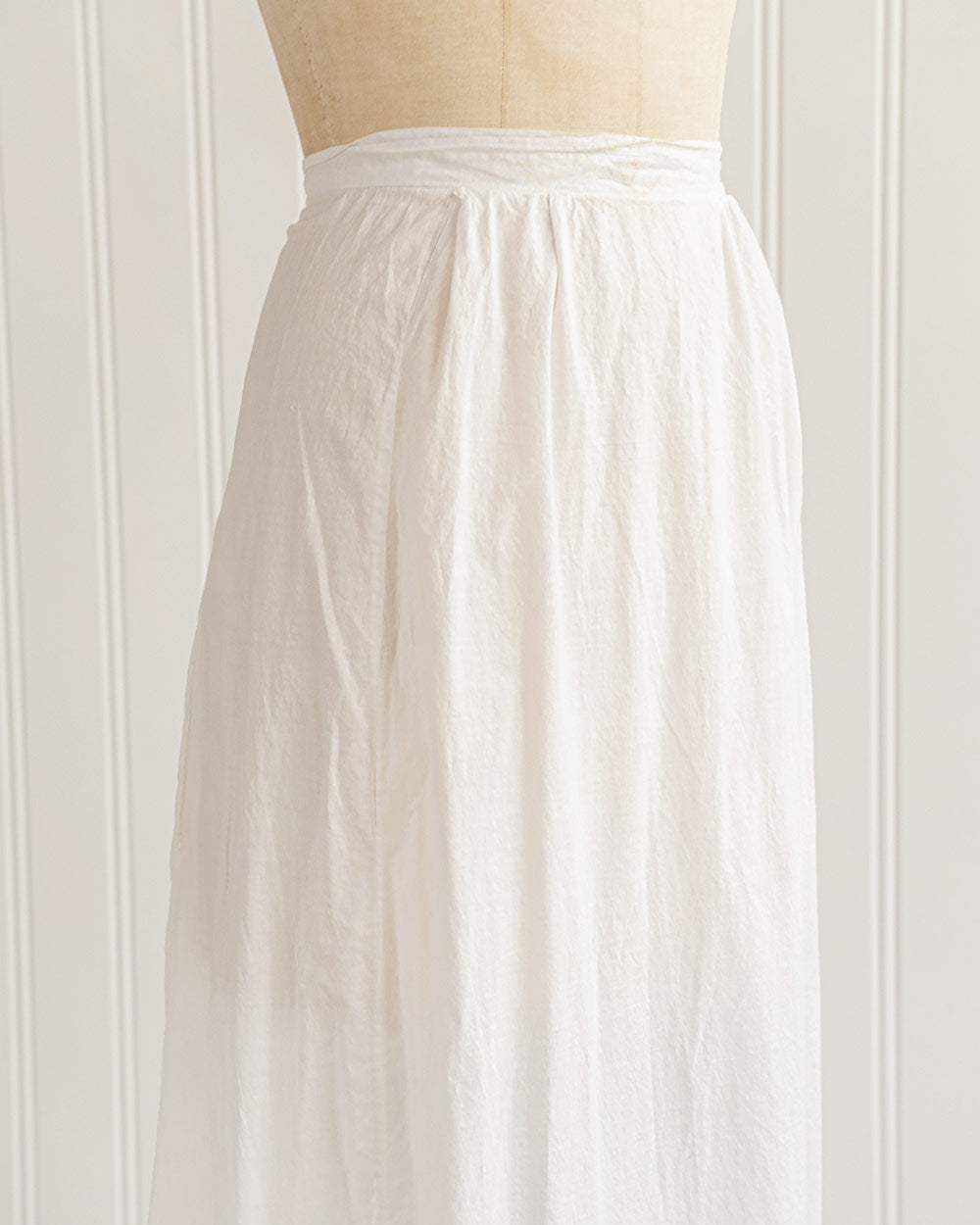 Edwardian White Cotton Petticoat Pocket Skirt