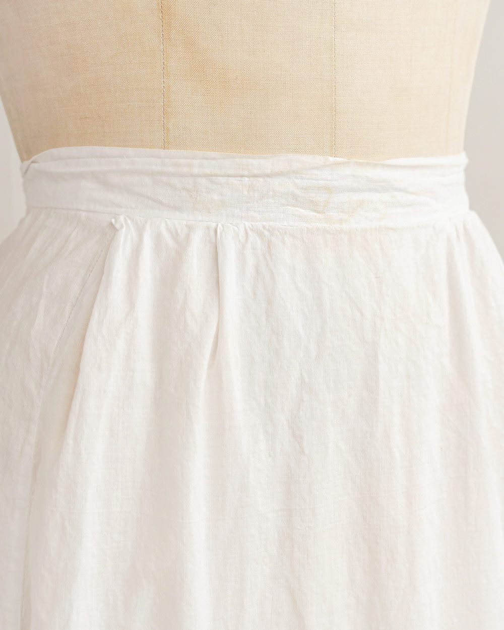 Edwardian White Cotton Petticoat Pocket Skirt