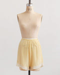 1930s Butter Yellow Silk Tap Shorts
