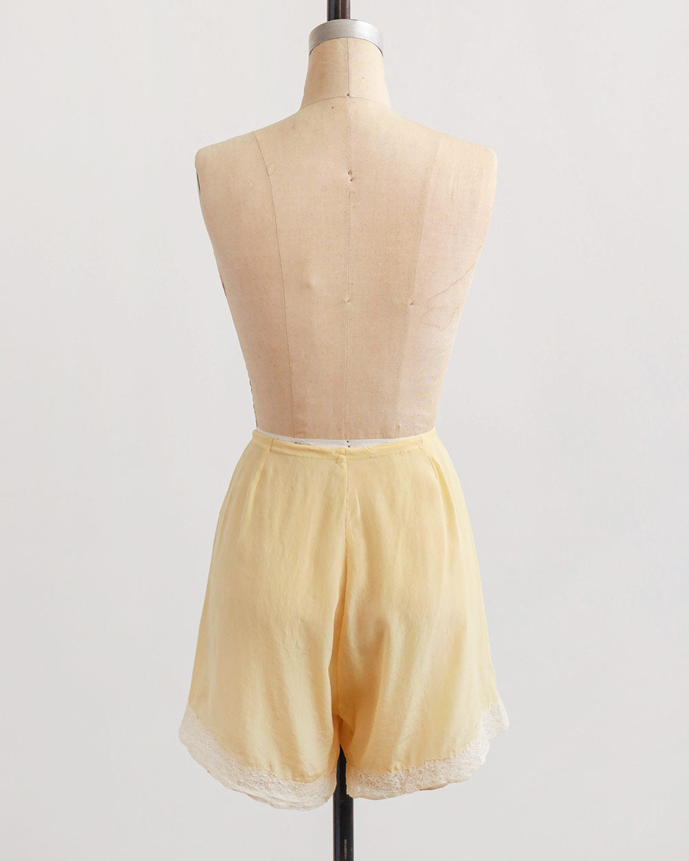 1930s Butter Yellow Silk Tap Shorts
