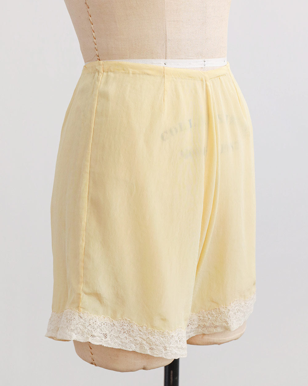 1930s Butter Yellow Silk Tap Shorts