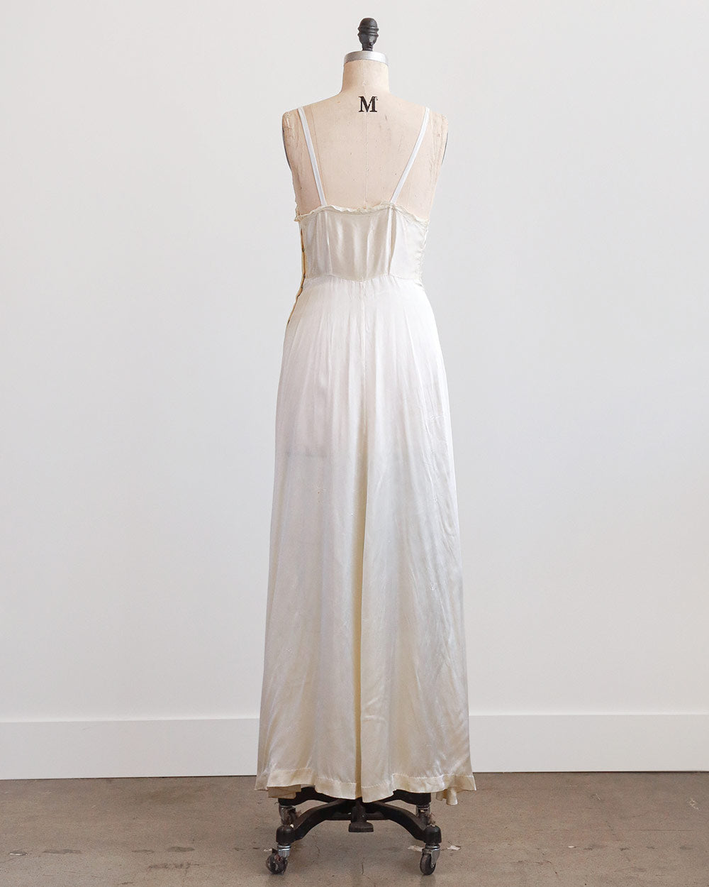 1930s Ivory Silk Bias-Cut Slip Dress