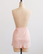 Blushroze zijden tapshort uit de jaren 1930