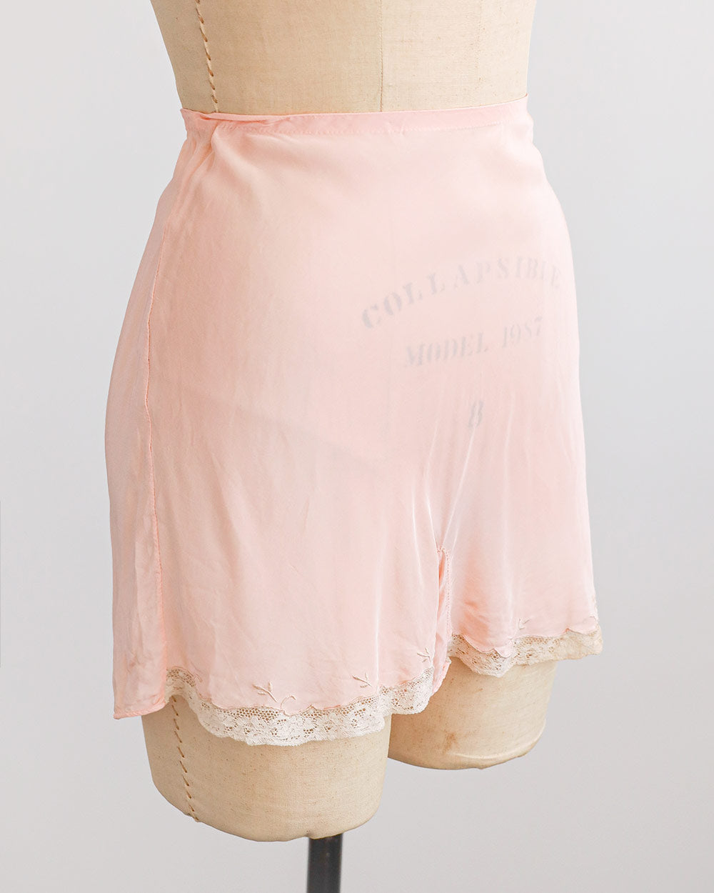 1930s Blush Pink Silk Tap Shorts