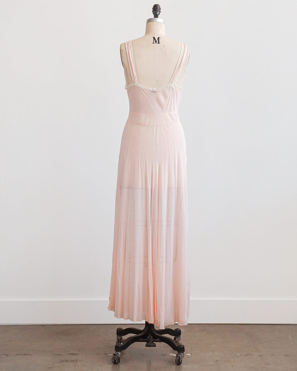 1930s Blush Pink Silk Slip Dress
