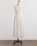 Ivory Rayon Embroidered Floral Dress