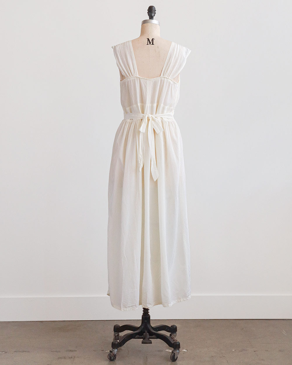 Ivory Rayon Embroidered Floral Dress
