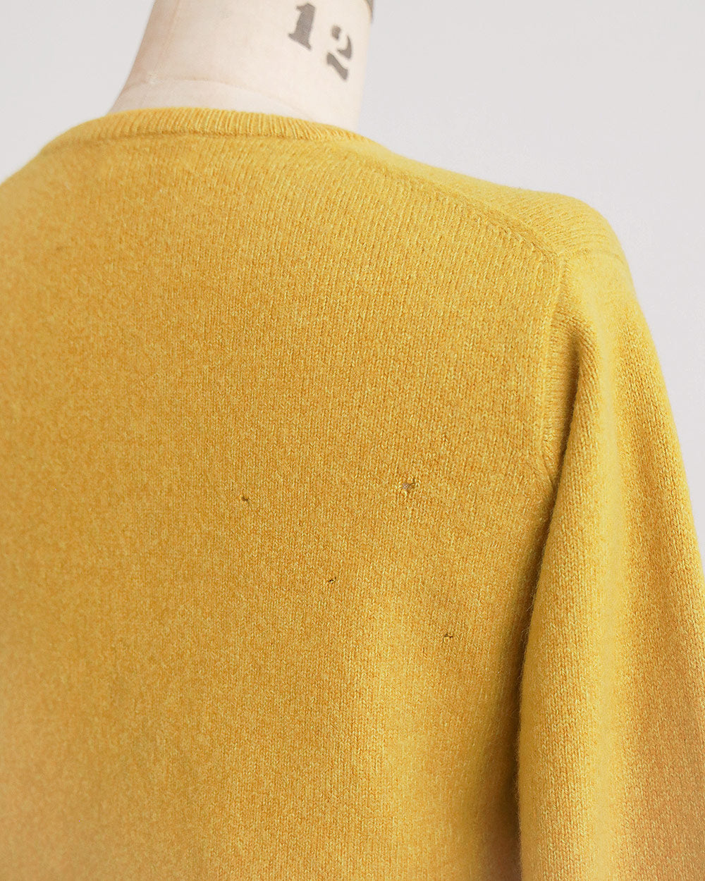 1960s Mustard Yellow Cashmere V-Neck Sweater