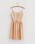 1960s Peach Cotton Button-Down Sundress