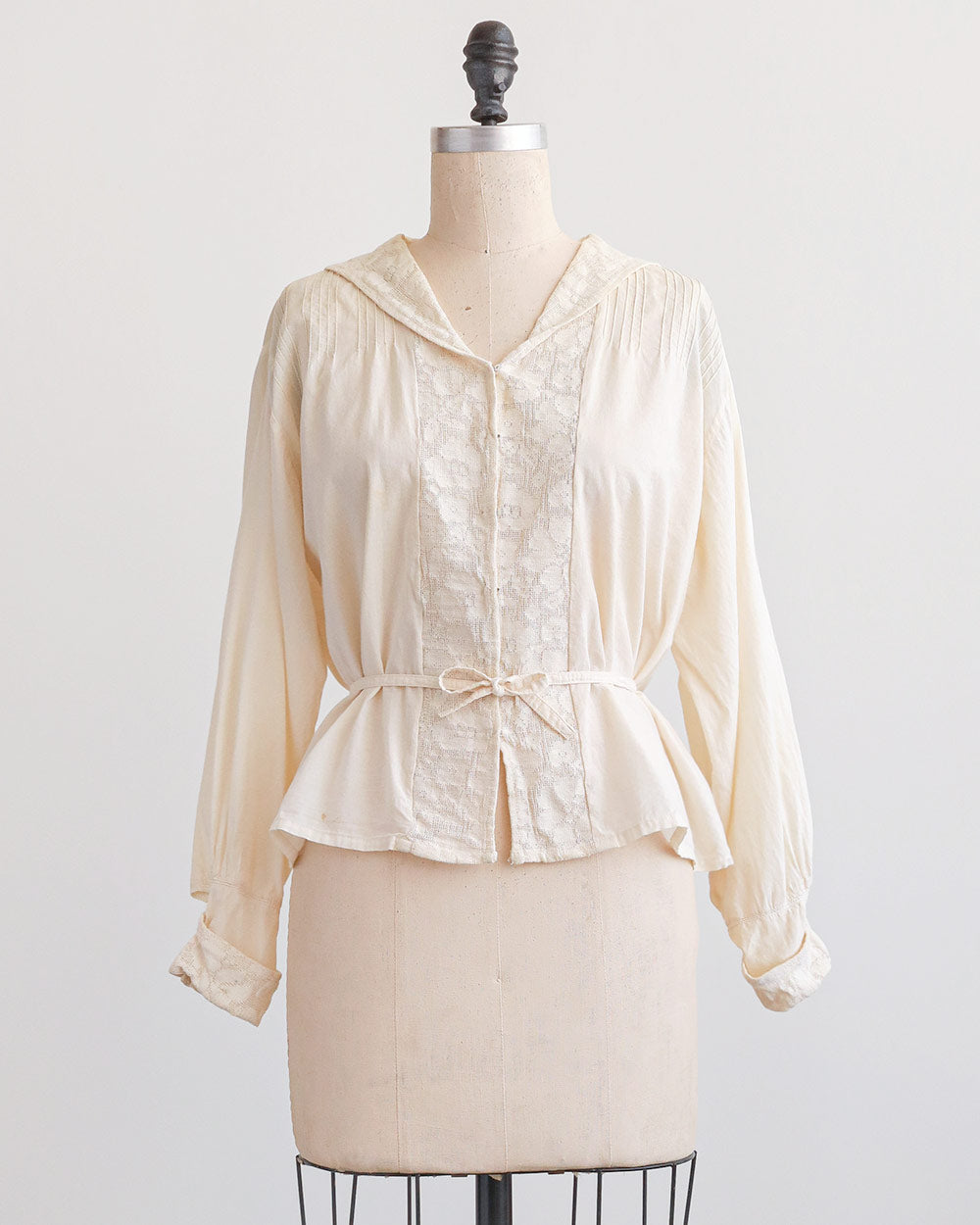 Edwardian Cotton Pintuck Blouse