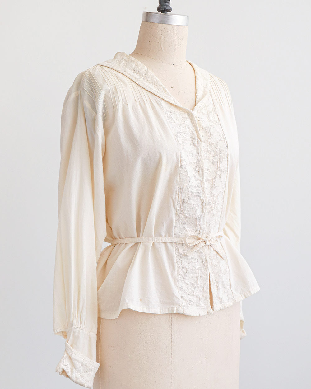 Edwardian Cotton Pintuck Blouse