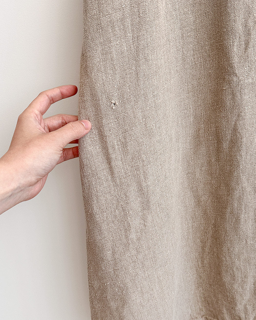 1990s Linen Button-Front Midi Skirt