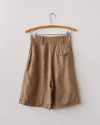 Linnen shorts met hoge taille en plooien uit de jaren 1990