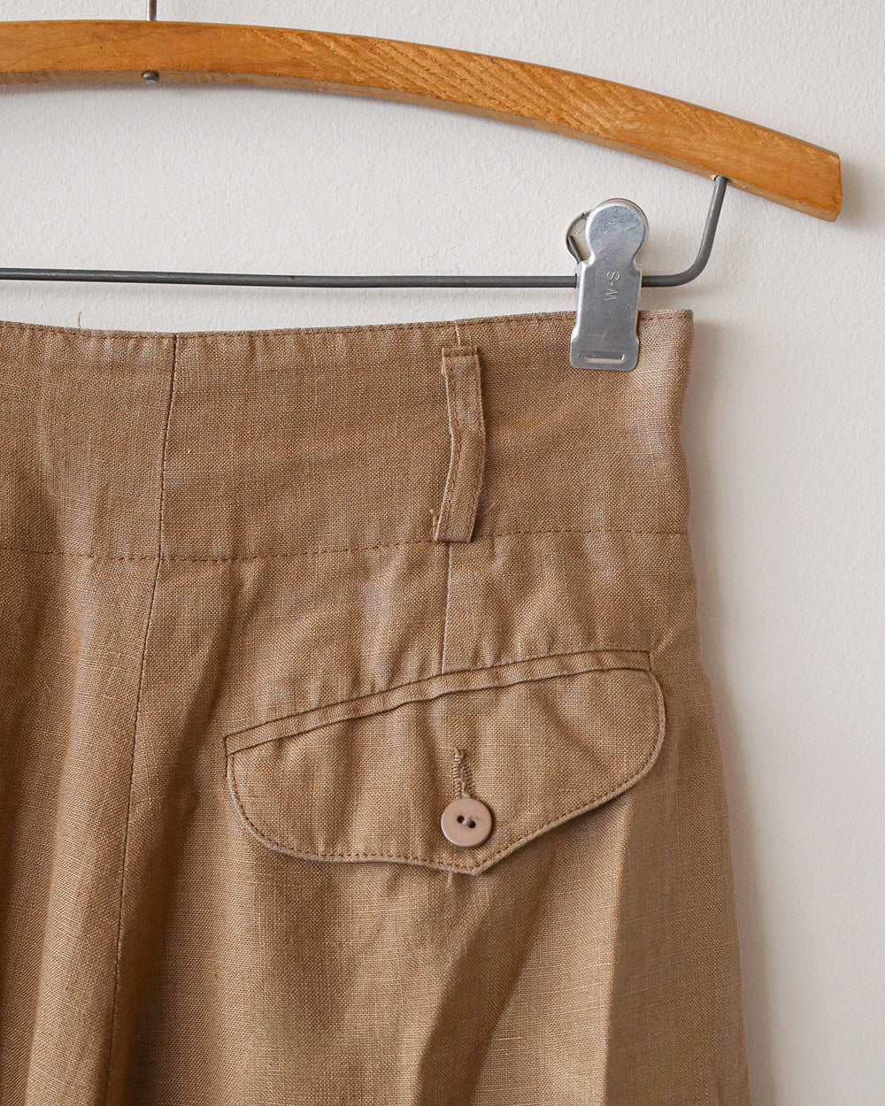 1990s Linen High-Rise Pleated Shorts